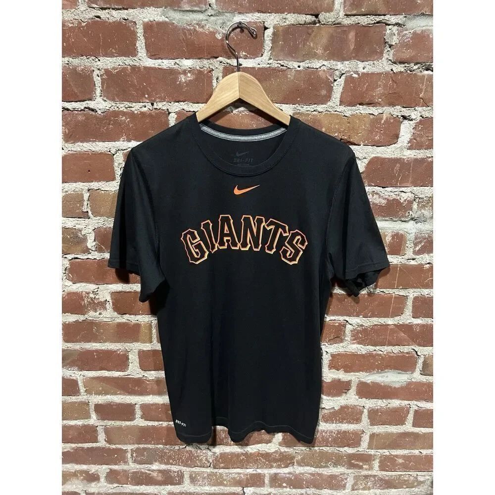 Nike San Francisco Giants Mens Black Short Sleeve Athletic T-shirt Size Small